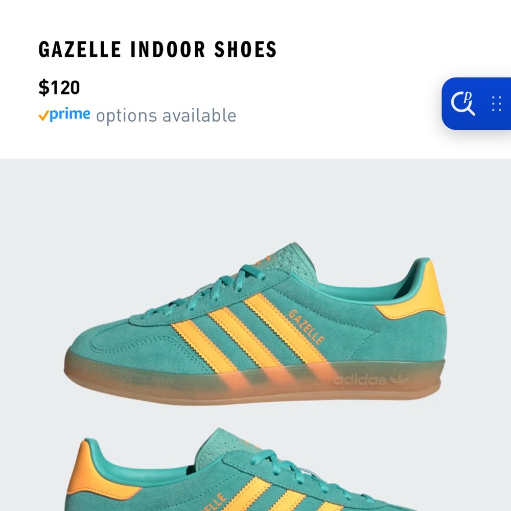 Adidas Gazelle Indoor Sneakers - Acid Mint / Flash Orange / Gum